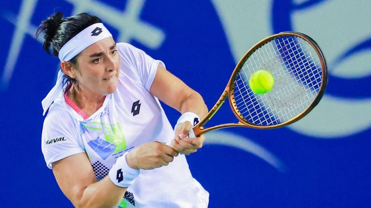 التونسية أنس جابر في بطولة WTA Ningbo Open للتنس في الصين.  - وكالة فرانس برس