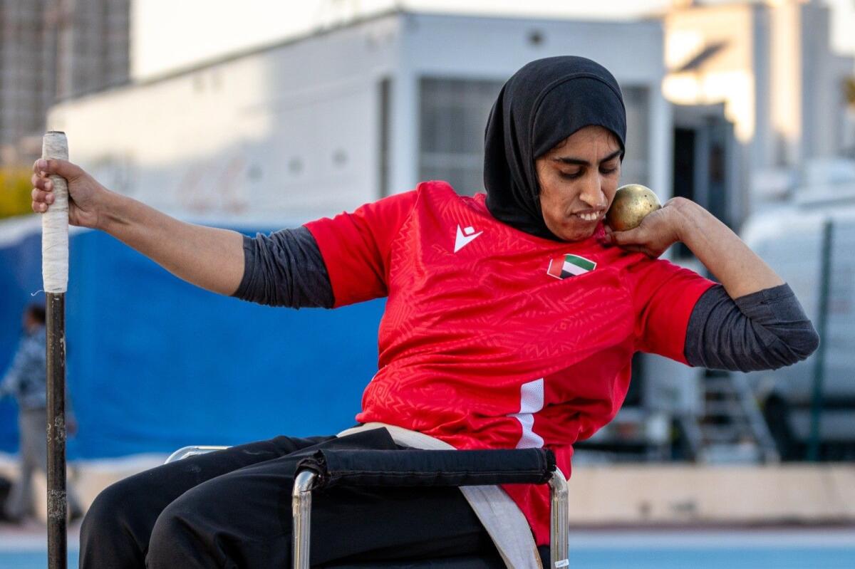 نورا الكتبي تفوز بفضية دفع الجلة على الكرسي المتحرك نهائي F32.- الصورة المرفقة